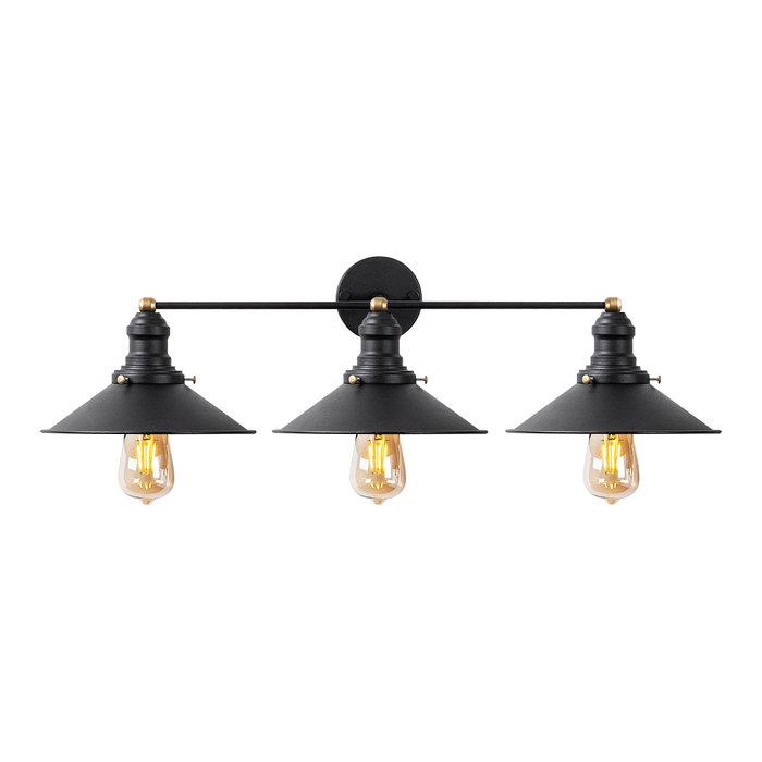 Opviq Conical - 12185 Lámpara de pared negra y antigua